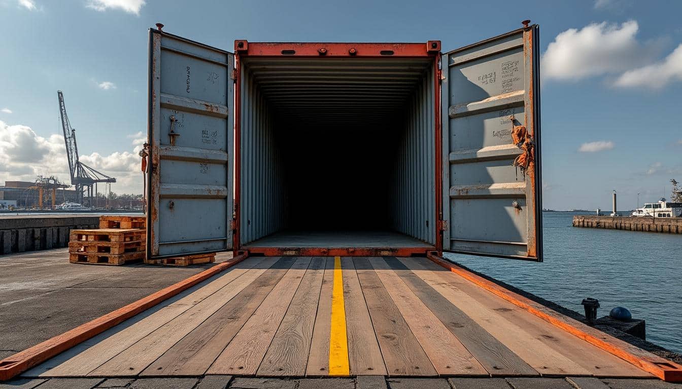 Illustration: Les mesures exactes et capacités du conteneur de 20 pieds
