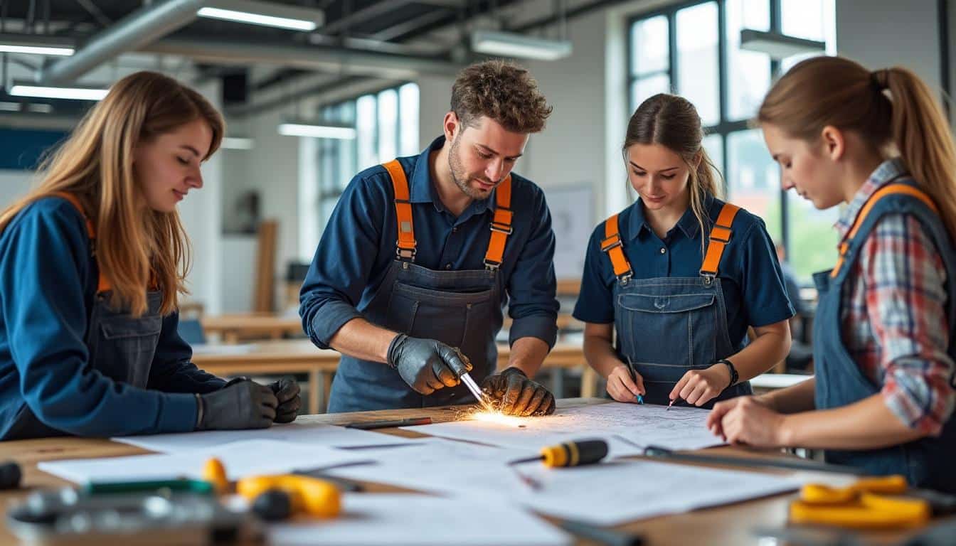 Illustration: Les formations et métiers proposés par le BTP CFA de Rueil-Malmaison
