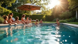 Piscine semi enterrée en acier : robustesse et design pour votre jardin